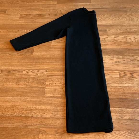 Vintage The Very Thing! Solid black long sleeve casual midi shift dress Size M/P - Picture 10 of 17